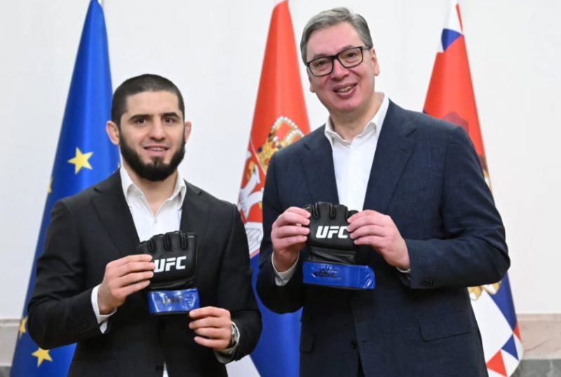 Image for the Tweet beginning: 🇷🇸 UFC champion @MAKHACHEVMMA ,