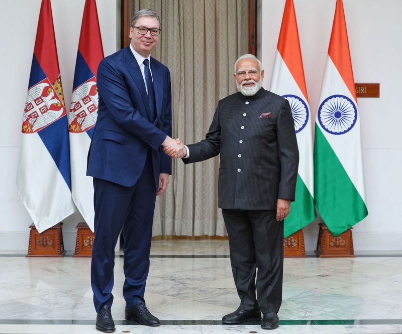 Image for the Tweet beginning: 🇷🇸🇮🇳 Serbia–India Relations Enter a