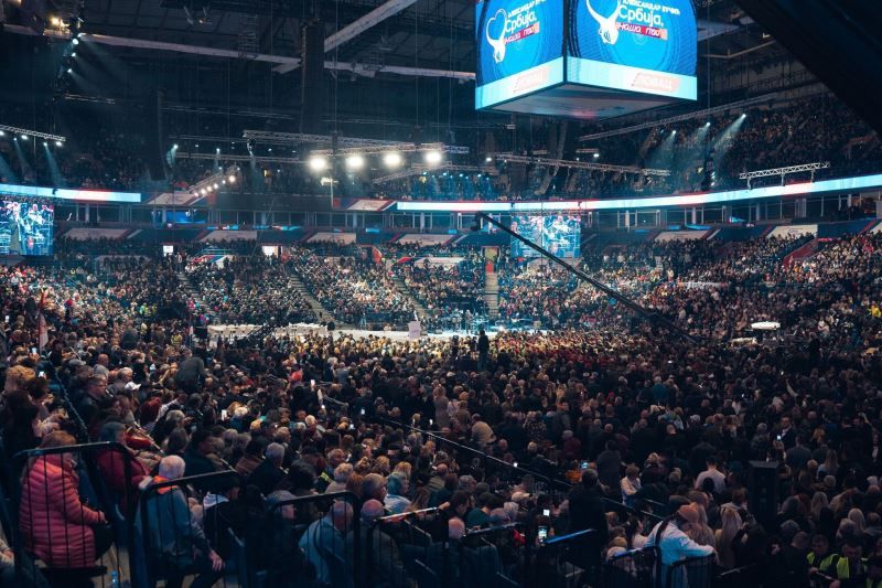 Image for the Tweet beginning: 🇷🇸 Massive rally in Serbia’s