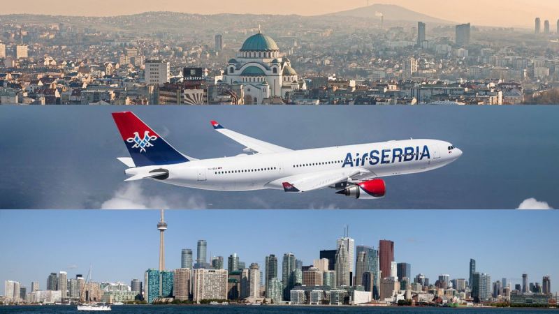 Image for the Tweet beginning: 🇷🇸 🇨🇦 Serbia–Toronto Air Serbia
