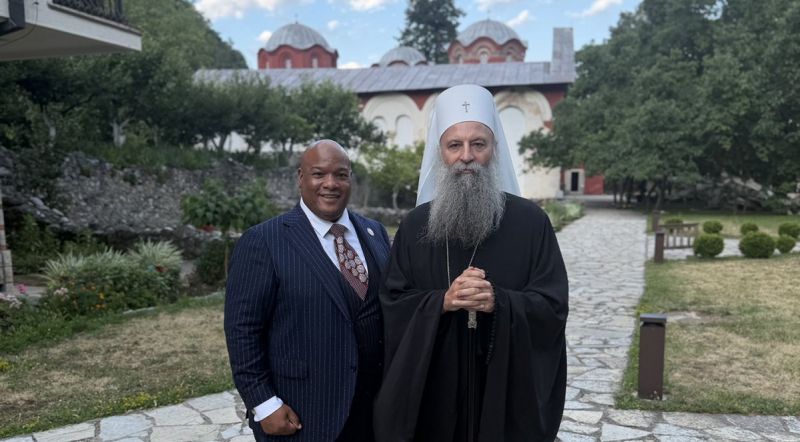 Image for the Tweet beginning: 🇷🇸🇺🇸 Patriarch of Serbia and