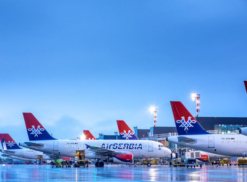 Image for the Tweet beginning: ✈️ 🇷🇸 Air Serbia flies