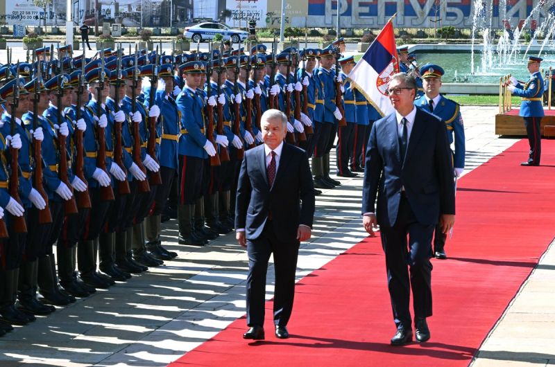Image for the Tweet beginning: 🇷🇸🇺🇿 Serbian President @avucic 