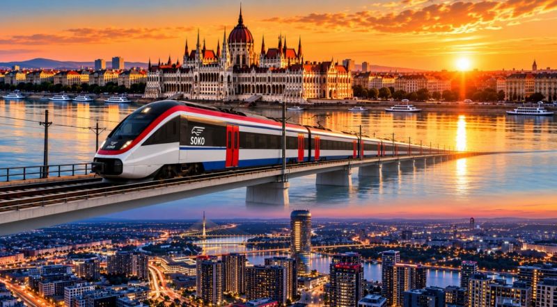 Image for the Tweet beginning: 🇷🇸🇭🇺🚆Successful testing of the Budapest